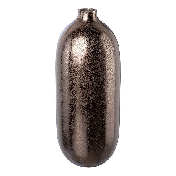 Flaschen-Vase BASE aus Aluminium, 17x17x41 cm (Farbe: anthrazit)