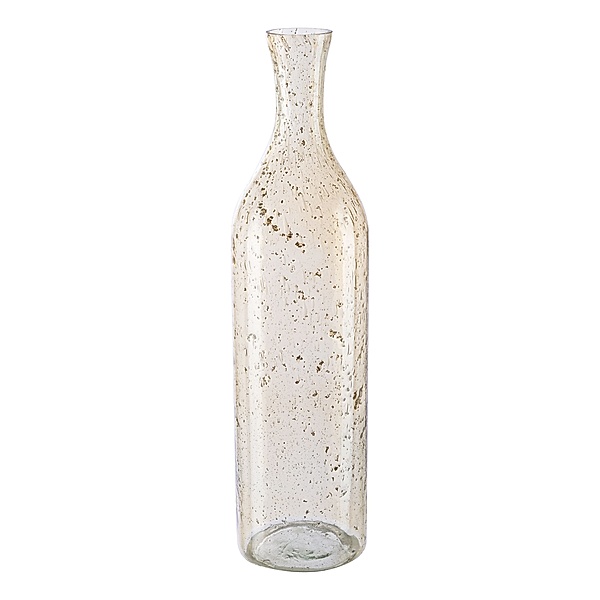 Flaschenvase aus Glas MARBLE FINISH, vanille, 47x12 cm (Grösse: gross)