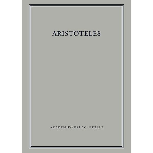 Flashar, Hellmut; Rapp, Christof: Aristoteles - Zoologische Schriften II, BAND 17/II-III
