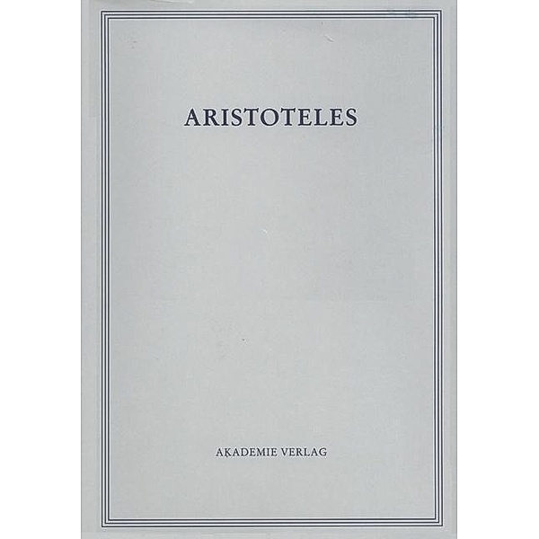 Flashar, Hellmut; Rapp, Christof: Aristoteles - Politik - Buch VII und VIII - BAND 9/IV