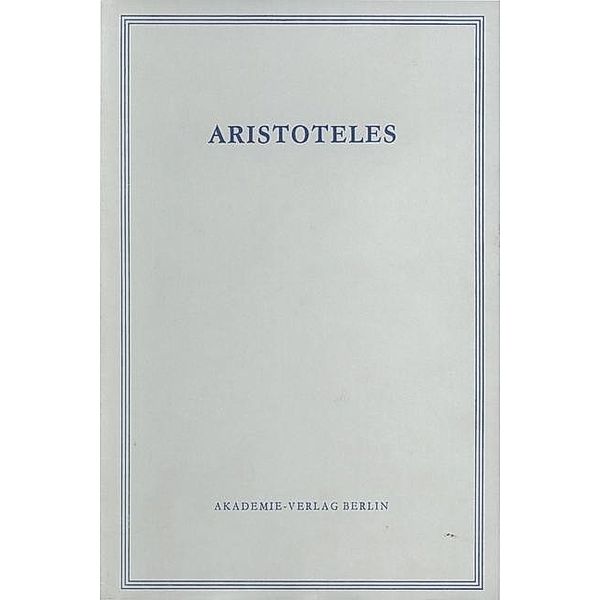 Flashar, Hellmut; Rapp, Christof: Aristoteles - Staat der Athener, BAND 10/I