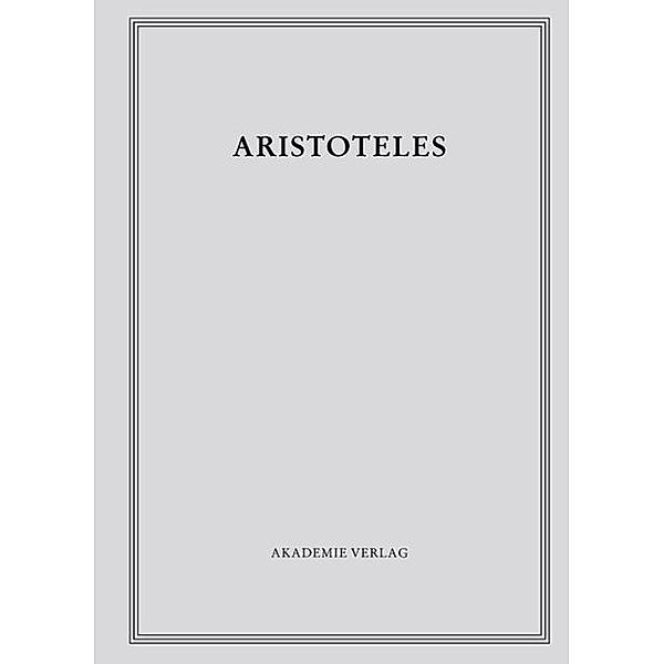 Flashar, Hellmut; Rapp, Christof: Aristoteles - Über Werden und Vergehen - BAND 12/IV