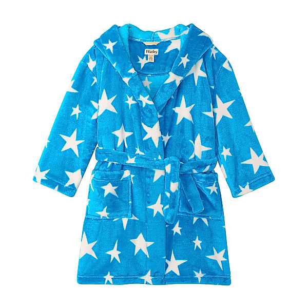 Hatley Fleece-Bademantel STARRY NIGHT in sky blue