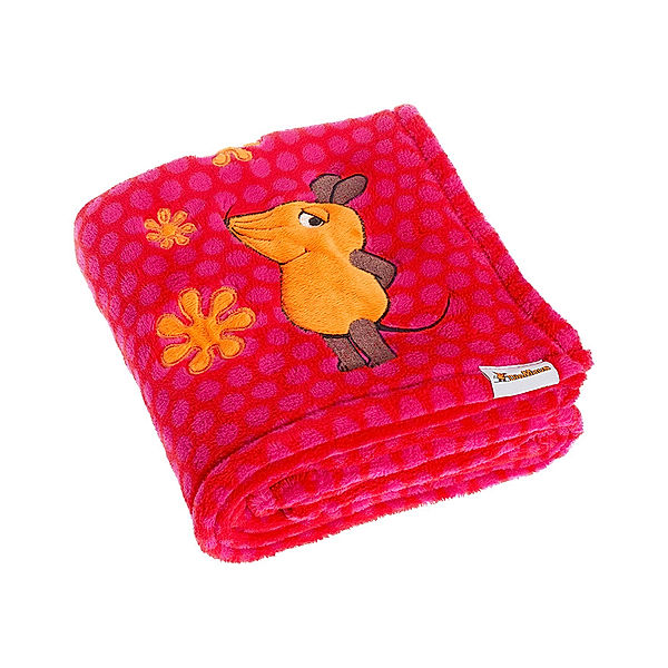 Playshoes Fleece-Decke DIE MAUS (75x100) in rot