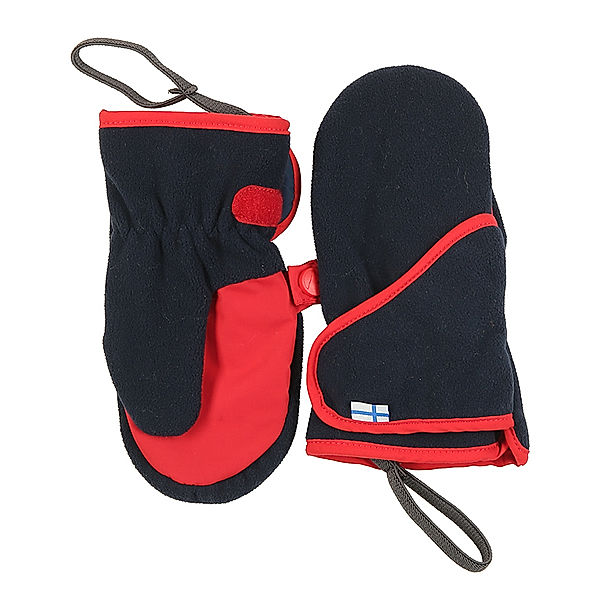 finkid Fleece-Fausthandschuhe LAPANEN LIGHT in navy/red