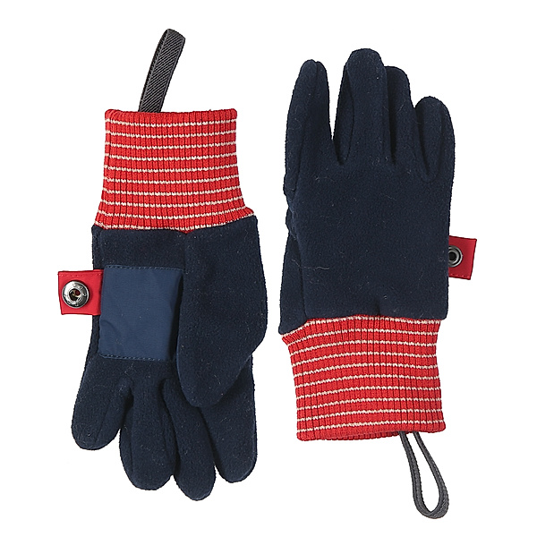 finkid Fleece-Fingerhandschuhe SORMIKAS in navy/red