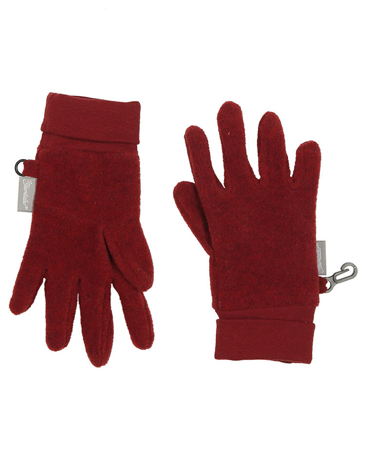 Fleece-Handschuhe COSY in dunkelrot melange kaufen