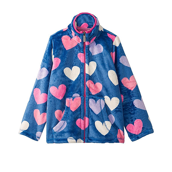 Hatley Fleece-Jacke FUN HEARTS in bunt