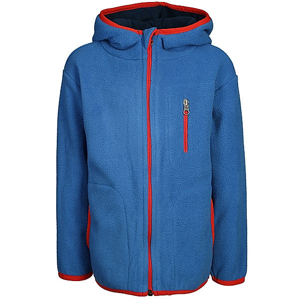 tausendkind essentials Fleece-Jacke POCKET mit Kapuze in hellblau