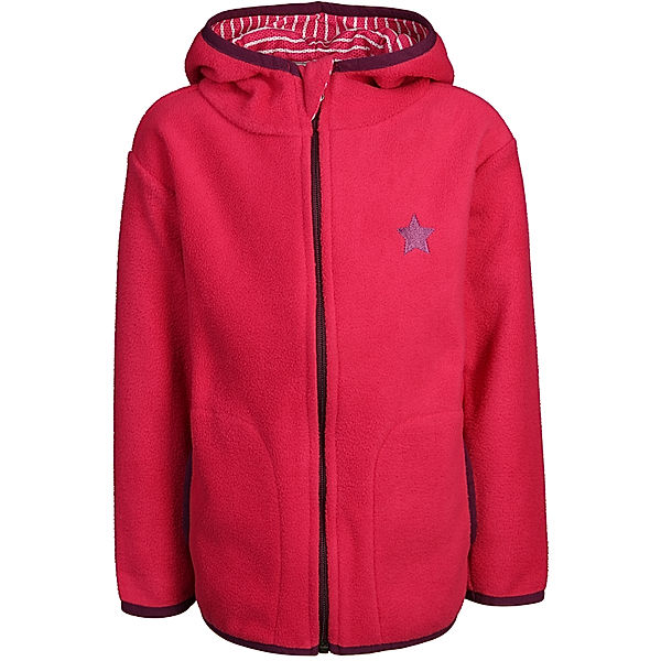 tausendkind essentials Fleece-Jacke STERNCHEN mit Kapuze in pink