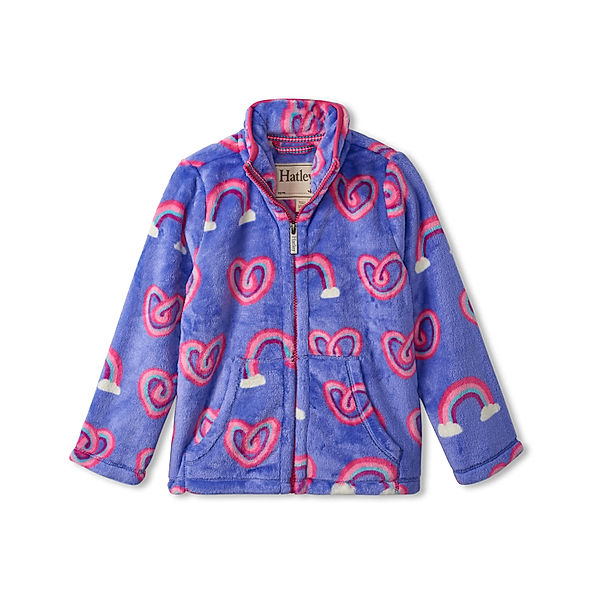 Hatley Fleece-Jacke TWISTY RAINBOW in purple