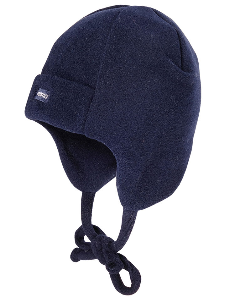 Fleece-Mütze WINTER BABY II zum Binden in dunkelmarine kaufen