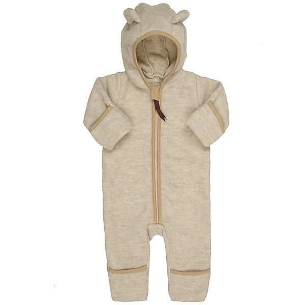 Huttelihut Fleece-Overall LITTLE TEDDY mit Wolle in beige