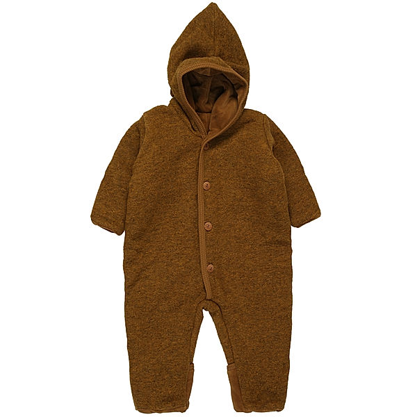 Huttelihut Fleece-Overall POOH mit Wolle in ocre