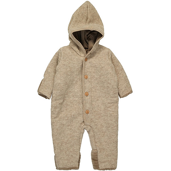 Huttelihut Fleece-Overall POOH mit Wolle in sand