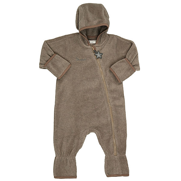 Sterntaler Fleece-Overall STERNCHEN in braun melange