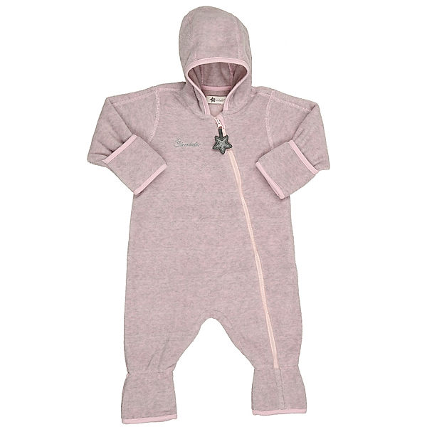 Sterntaler Fleece-Overall STERNCHEN in rosa melange