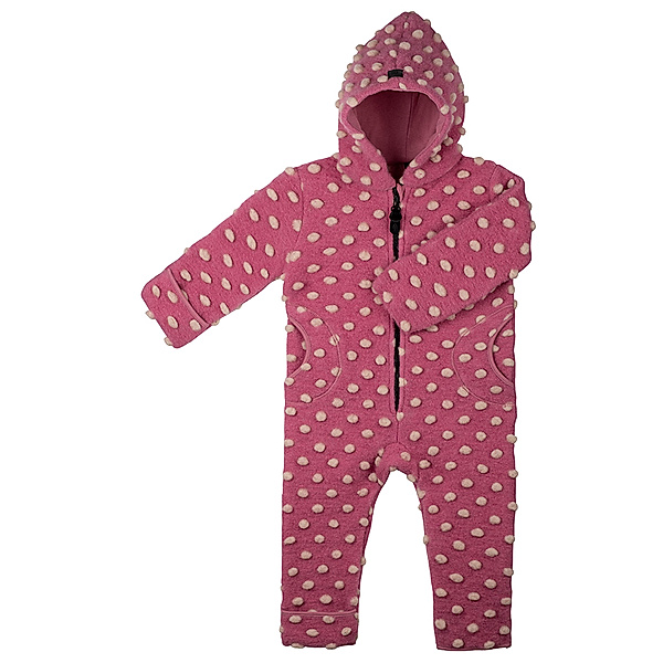 PURE PURE BY BAUER Fleece-Overall WALK DOTS mit Wolle in dusty pink/creme