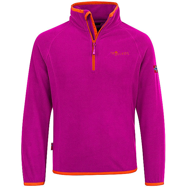 TROLLKIDS Fleece-Pullover KIDS NORDLAND in dark pink/orange