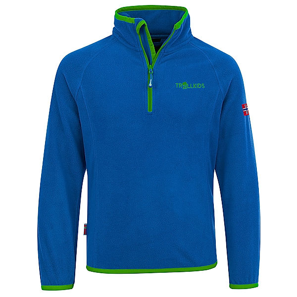 TROLLKIDS Fleece-Pullover KIDS NORDLAND in medium blue/green