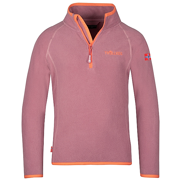 TROLLKIDS Fleece-Pullover NORDLAND in orchid/peach