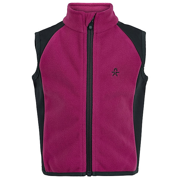 Color Kids Fleece-Weste BORDEAUX in festival fuchsia