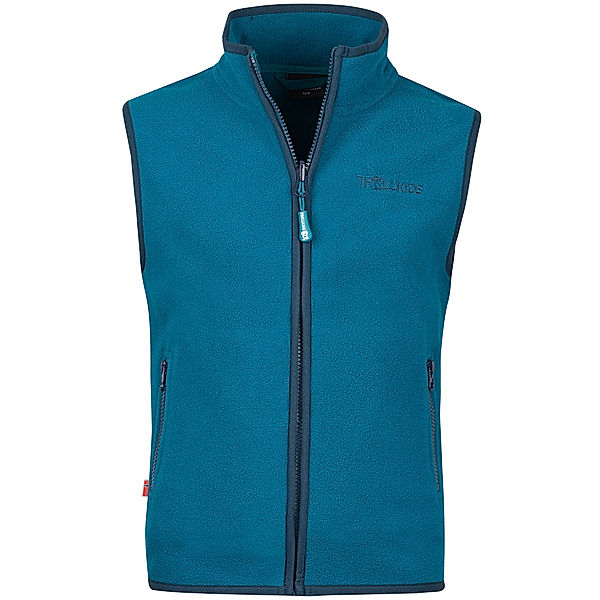 TROLLKIDS Fleece-Weste KIDS ARENDAL VEST in petrol/night sky