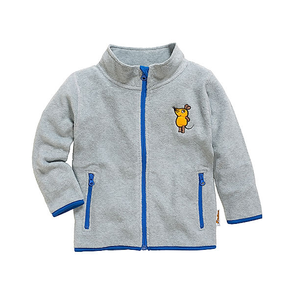 Playshoes Fleecejacke DIE MAUS in hellgrau