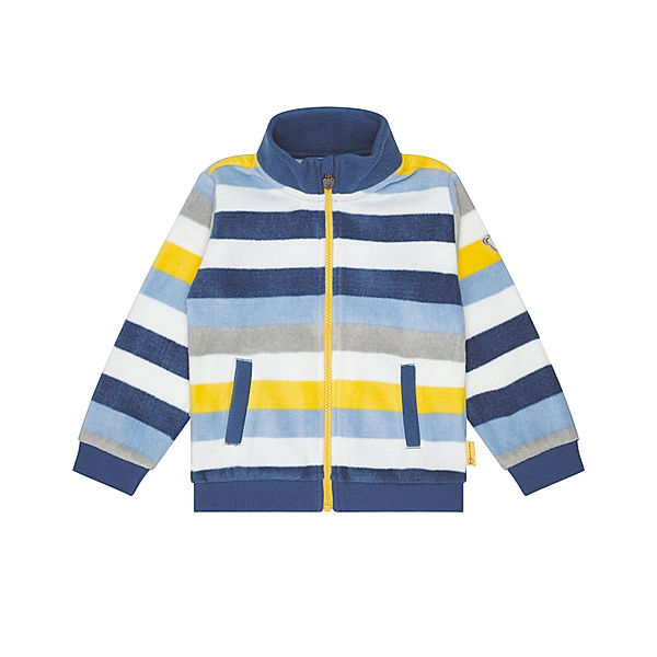 Steiff Fleecejacke FALK gestreift in moonlight blue