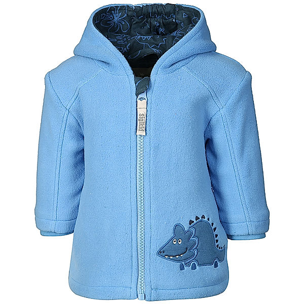 Sigikid Fleecejacke LITTLE DINO mit Kapuze in blau