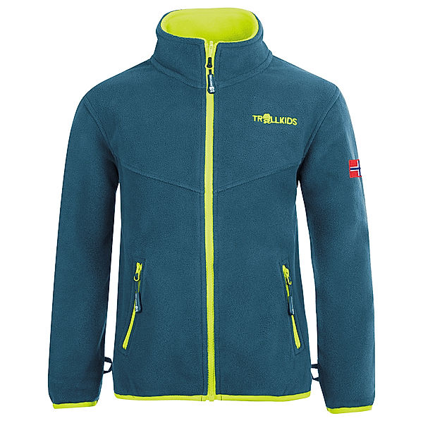 TROLLKIDS Fleecejacke OPPDAL KIDS XT in petrol/lime