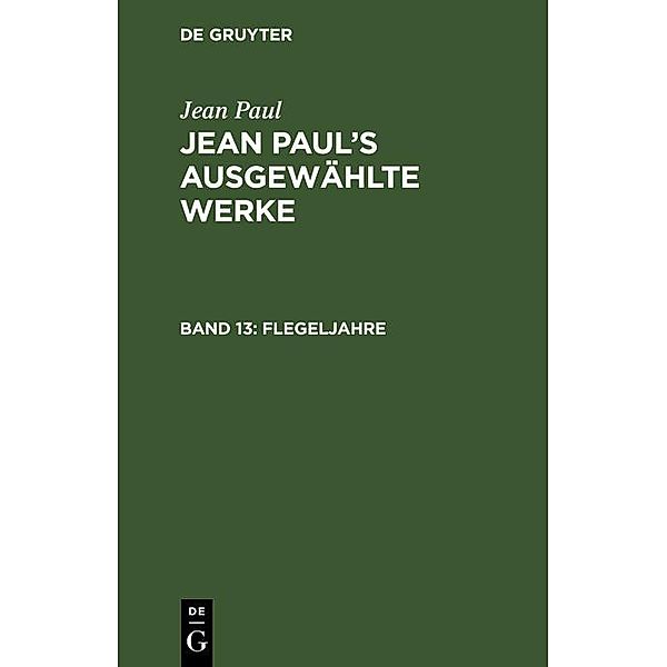 Flegeljahre, Jean Paul