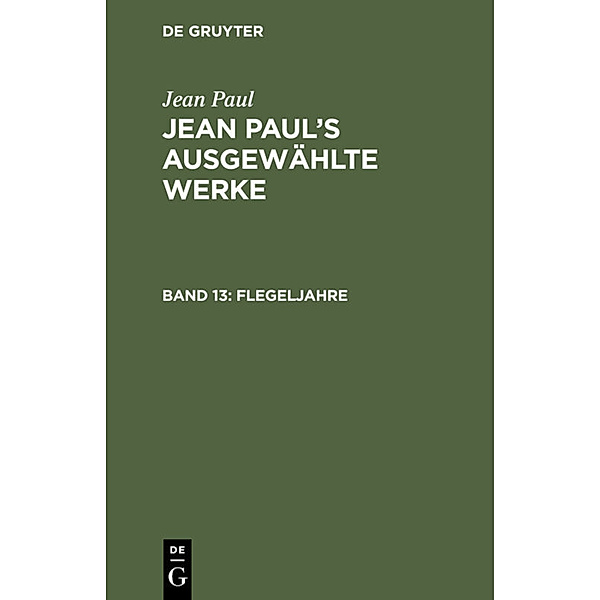 Flegeljahre, Jean Paul