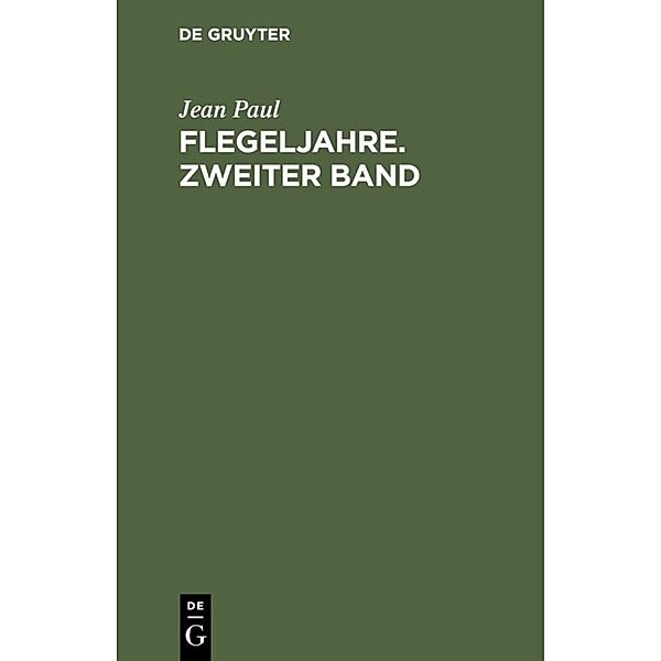 Flegeljahre. Zweiter Band, Jean Paul