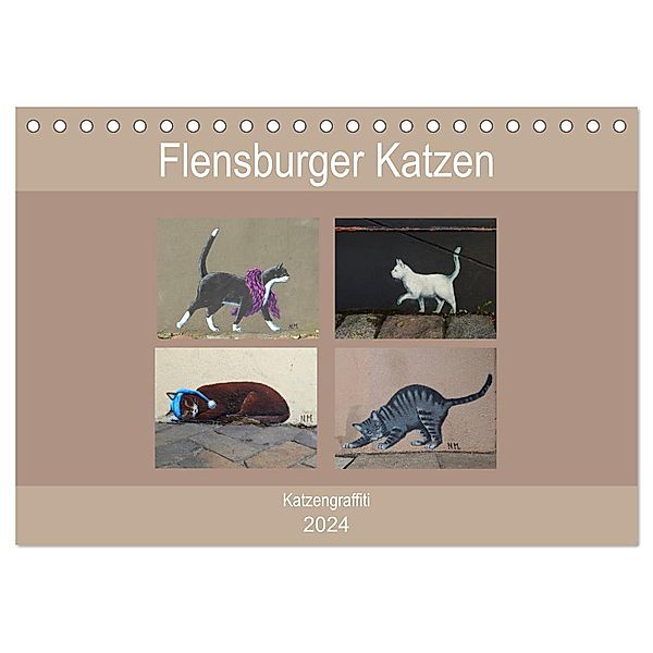 Flensburger Katzen (Tischkalender 2024 DIN A5 quer), CALVENDO Monatskalender, Martina Busch