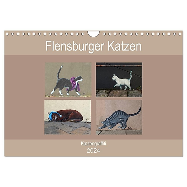 Flensburger Katzen (Wandkalender 2024 DIN A4 quer), CALVENDO Monatskalender, Martina Busch