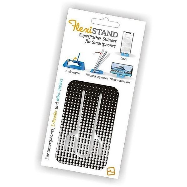 Flexistand Silver Dots - superflacher Aufsteller für Smartphones und Mini-Tablets