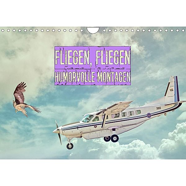 Fliegen, Fliegen - humorvolle Montagen (Wandkalender 2023 DIN A4 quer), Liselotte Brunner-Klaus