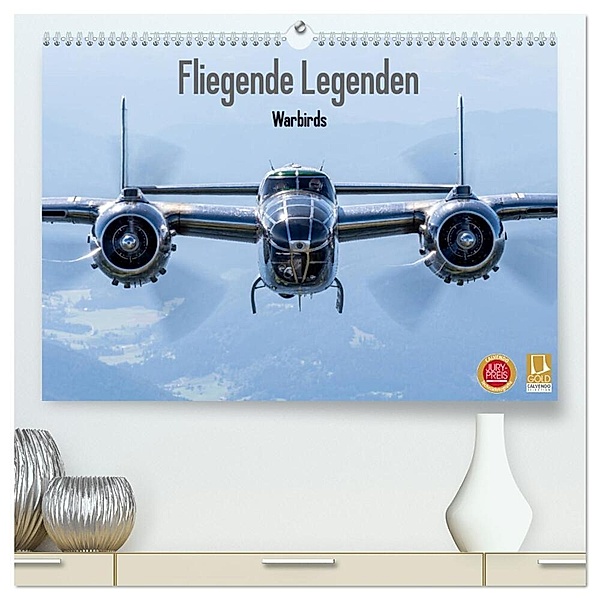 Fliegende Legenden - Warbirds (hochwertiger Premium Wandkalender 2024 DIN A2 quer), Kunstdruck in Hochglanz, Björn Engelke
