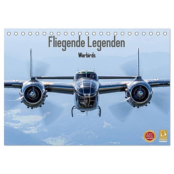 Fliegende Legenden - Warbirds (Tischkalender 2024 DIN A5 quer), CALVENDO Monatskalender, Björn Engelke