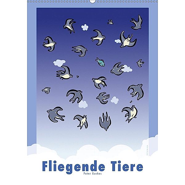 Fliegende Tiere (Wandkalender 2020 DIN A2 hoch), Peter Guckes