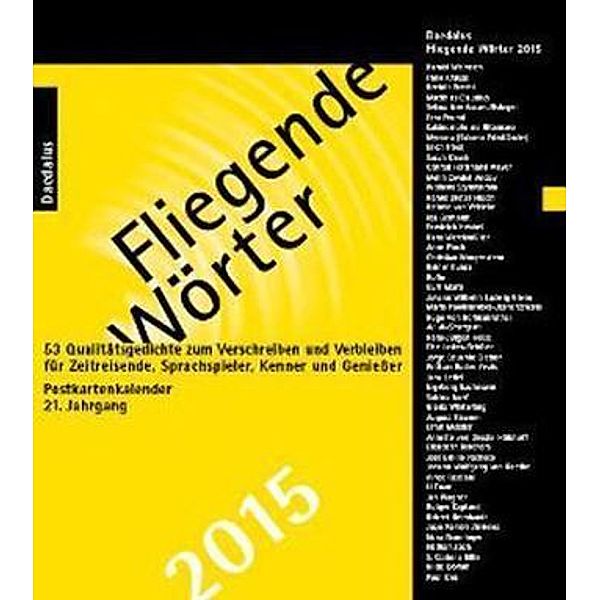 Fliegende Wörter, Postkartenkalender 2015