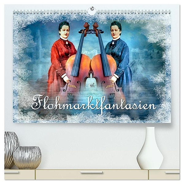 Flohmarktfantasien (hochwertiger Premium Wandkalender 2024 DIN A2 quer), Kunstdruck in Hochglanz, Garrulus glandarius
