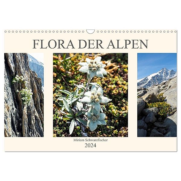 Flora der Alpen (Wandkalender 2024 DIN A3 quer), CALVENDO Monatskalender, Fotografin Schwarzfischer Miriam