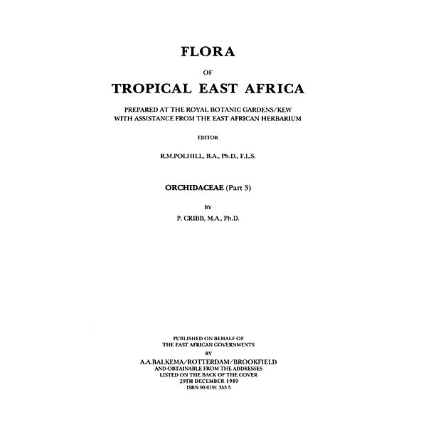 Flora of Tropical East Africa, P. Cribb