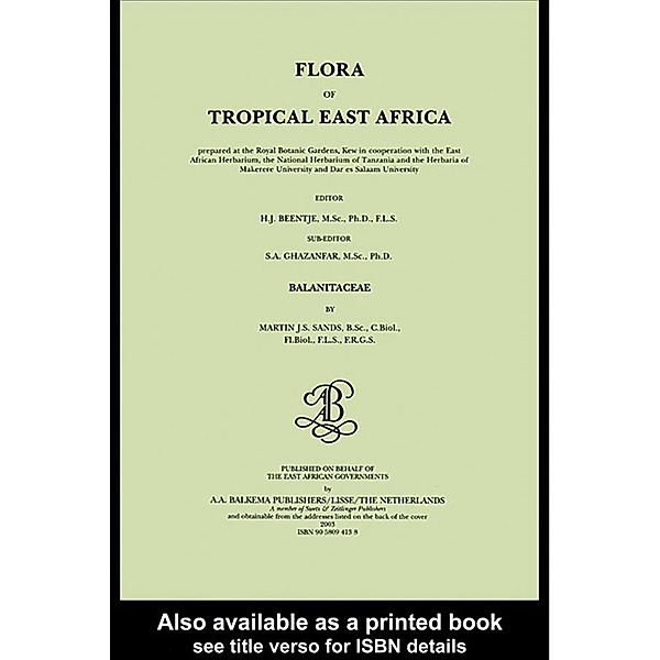 Flora of tropical East Africa - Balanitaceae (2003)