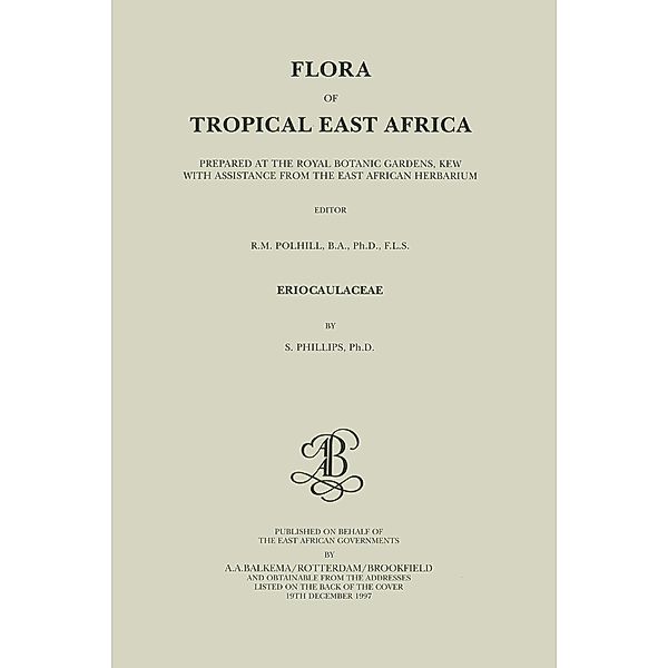 Flora of Tropical East Africa - Eriocaulaceae (1997), Sylvia Phillips