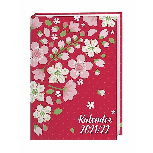 Floral 17-Monats-Kalenderbuch A5 Kalender 2022