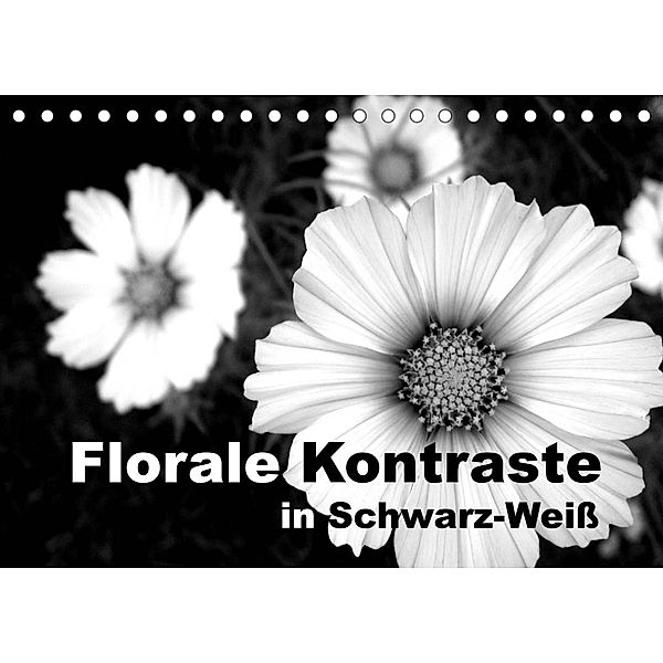 Florale Kontraste in Schwarz-Weiß (Tischkalender 2023 DIN A5 quer), Linda Schilling