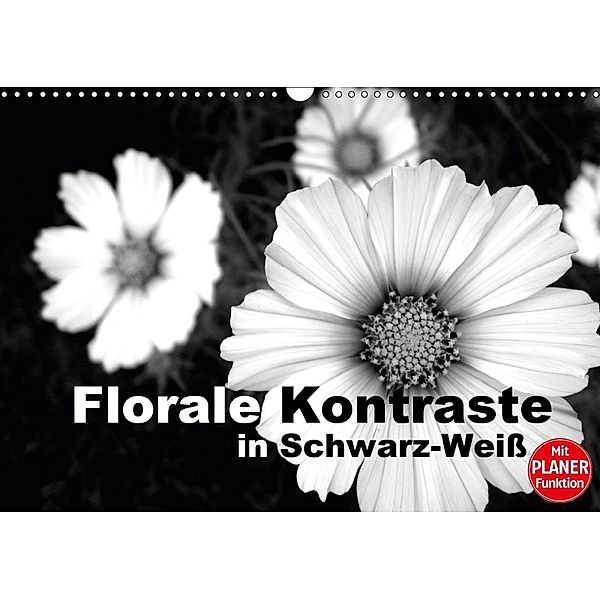 Florale Kontraste in Schwarz-Weiß (Wandkalender 2018 DIN A3 quer), Linda Schilling